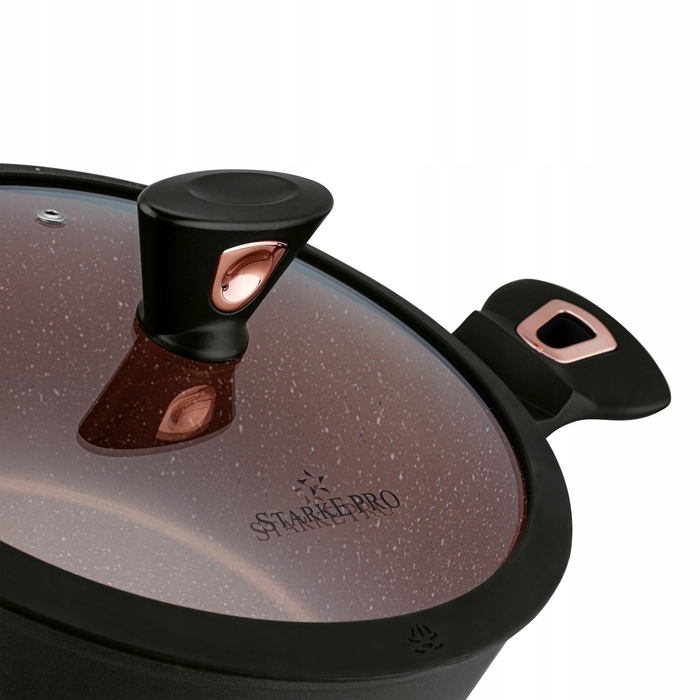 Набір каструль та сковорідок Starke Pro Dark Copper (10 предметів) для індукційних та газових плит