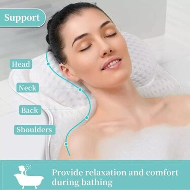 White Bathtub Pillow for Comfortable Bathing