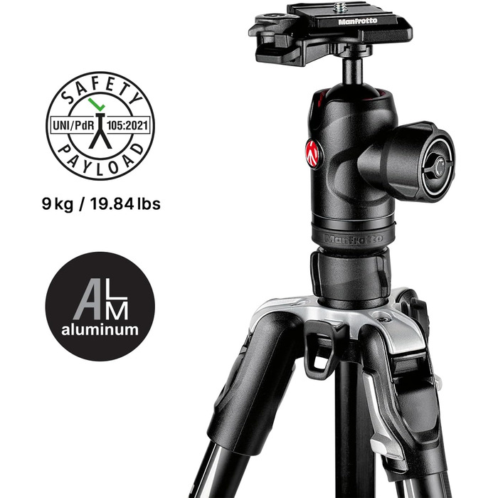 Штатив Manfrotto Befree Advanced з Twist-закриттям: легкий, для DSLR, беззеркальних камер та фотоапарата