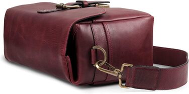 Чохол для камери MegaGear Torres: шкіряна сумка-месенджер для бездзеркальних, плівкових та DSLR камер, оливковий (бордовий)