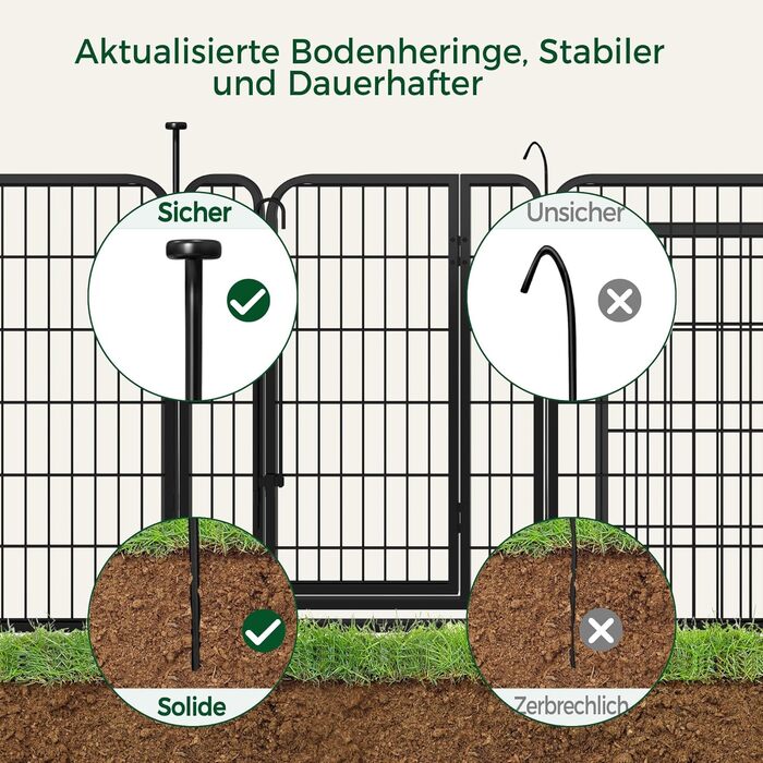 Вольєр для собак Yaheetech 8-секційний, 80 см, для квартири та саду, збірка без інструментів