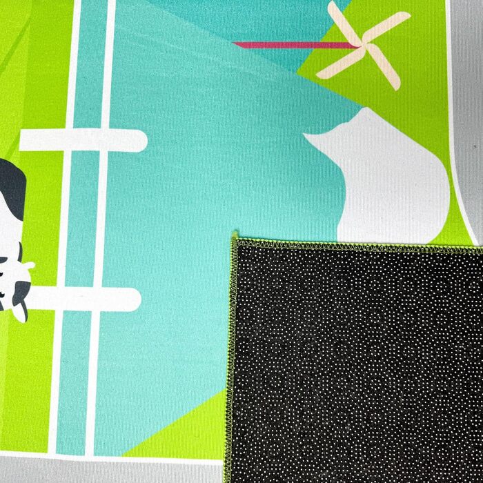 Дитячий килим Teppich-Traum з міською панорамою, сірий, 80x150 см (прямокутний, зелений)