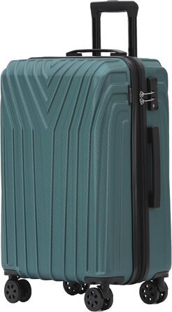 Валіза Beibye з жорсткою оболонкою, TSA-замок, подвійні колеса, розширення, темно-зелений (76 см)