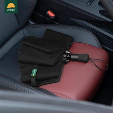 Чакіпі Чакіпі Kompakter Reise Regenschirm: Великий, стійкий до вітру, складаний парасоль для чоловіків та жінок, автоматичний, чорний, 105 см розмах