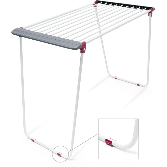 Сушарка для білизни Relaxdays розкладна, залізна, 18.2 м, біла - надійний та міцний сушарка для одягу