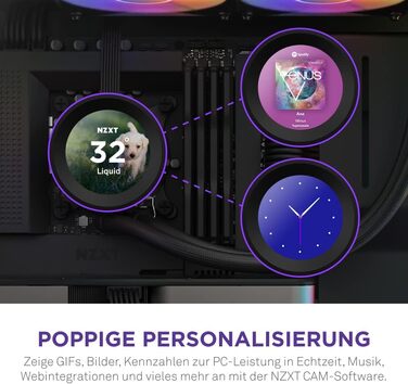 NZXT Kraken Elite RGB 2023 – 240мм рідинний кулер для ЦП з LCD-дисплеєм, білий, сумісний з Intel® та AMD®