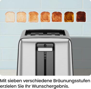 Тостер Chefman з 2-ма слотами, 7 ступенів підсмажування, знімний піддон для крихт, для товстого хліба та багелів, розморожування, зупинка, функція грилю – чорний