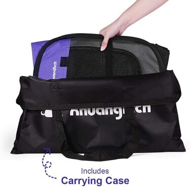 Клітка-манеж для собак та котів XianghuangTechnology, м'який матеріал, портативна, складана, для дому та вулиці, 80 x 58 см (Д x В), фіолетовий