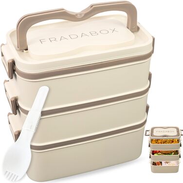Бенто-ланчбокс 'Robin' 2700мл, 3 секції з приборами та відсіками, преміум нержавіюча сталь, BPA-free, велика ланчбокс для дорослих, Meal Prep, витокозахисний, підходить для мікрохвильової печі