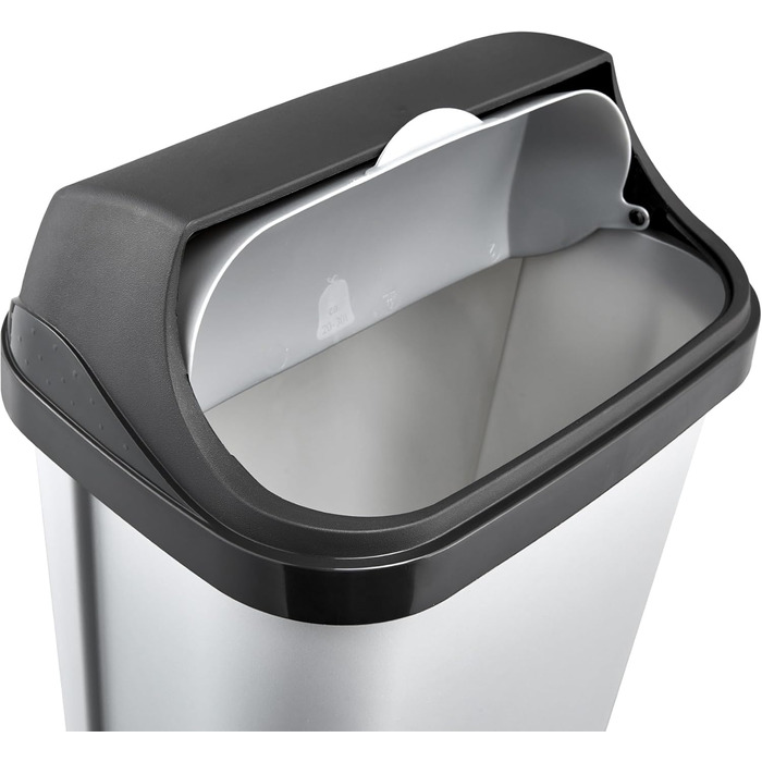Відро для сміття Keeeper Rasmus з роликовим кришкою, світло-сіре (срібло), 2 x 10 л