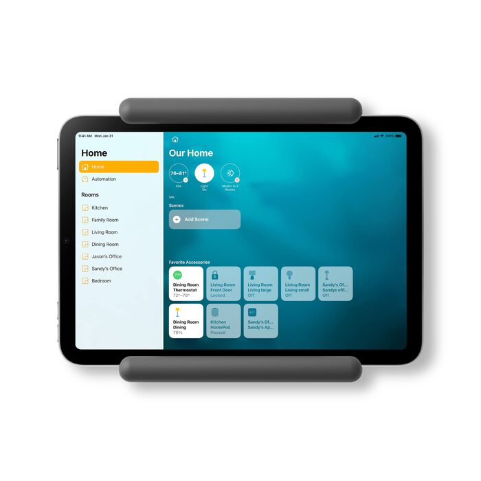 Тримач для планшета elago Home Hub Mount для Apple iPad, iPad Air/Pro, Samsung Galaxy Tab та інших планшетів, силіконовий, з кабельний-менеджментом, темно-сірий