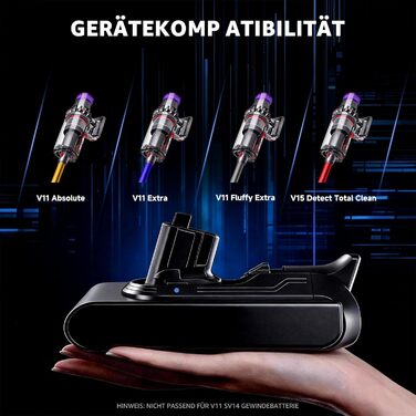 Акумулятор для пилососа Dyson V11 Absolute/Animal/Motorhead/Fluffy: Оригінальний акумулятор + 5 фільтрів + 2 гвинти