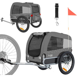 Tiggo VS Pets M: Фаркоп для собак, велосипедний причіп для собак, сірий