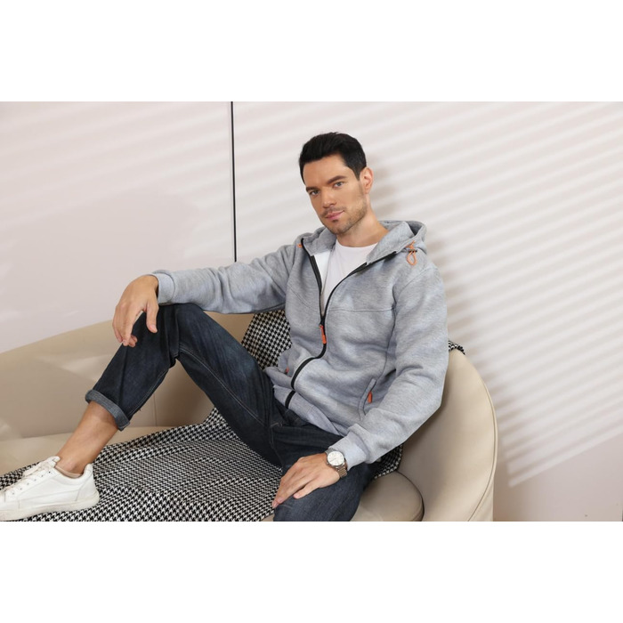 Чоловічий капюшонний світшот CTU, світшот, куртка, з довгими рукавами, фліс, на блискавці, розміри S-4XL (3XL, темно-синій)