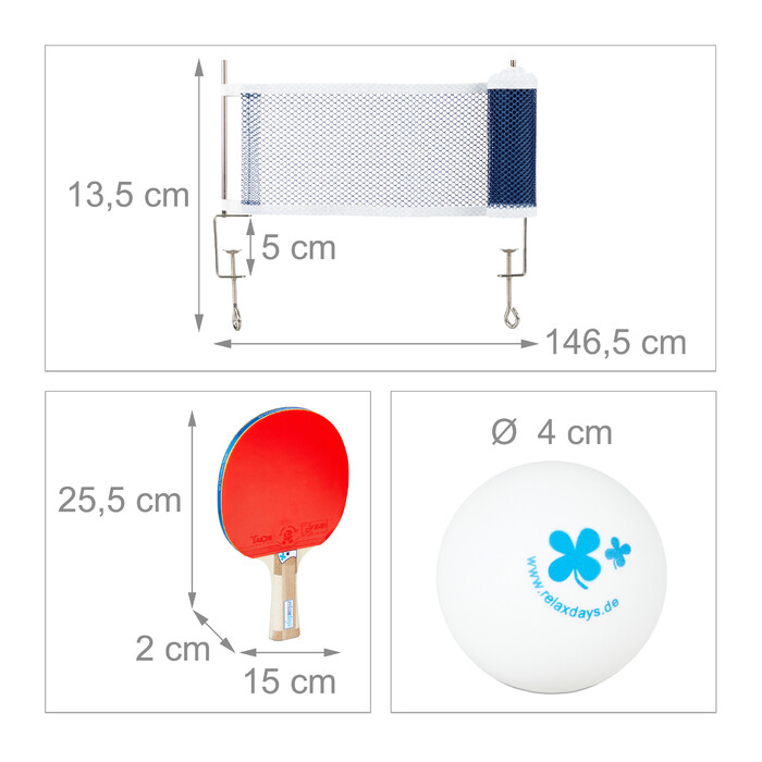 Relaxdays Table Tennis Set with Net