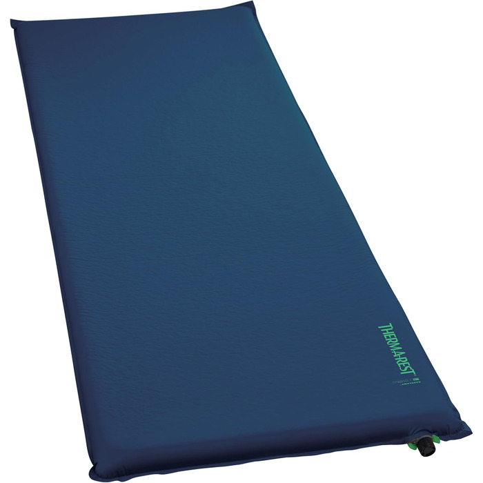 Therm-a-Rest Basecamp Саморозкладаний килимок для кемпінгу з піносполучного матеріалу, WingLock-Ventil, для дорослих, розмір Regular, 50,8 x 183,9 см, блакитний Poseidon