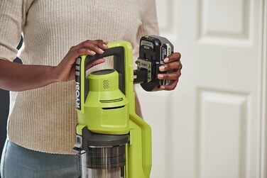 RYOBI акумуляторний пилосос 18V ONE+ безщітковий RSV18BL-0, 900 л/хв, 800 мл, без акумулятора та зарядного пристрою, зелений & антрацитовий