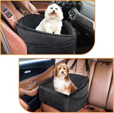 Автокрісло для собак Ejoyous: чорне, з memory foam, до 15.9 кг