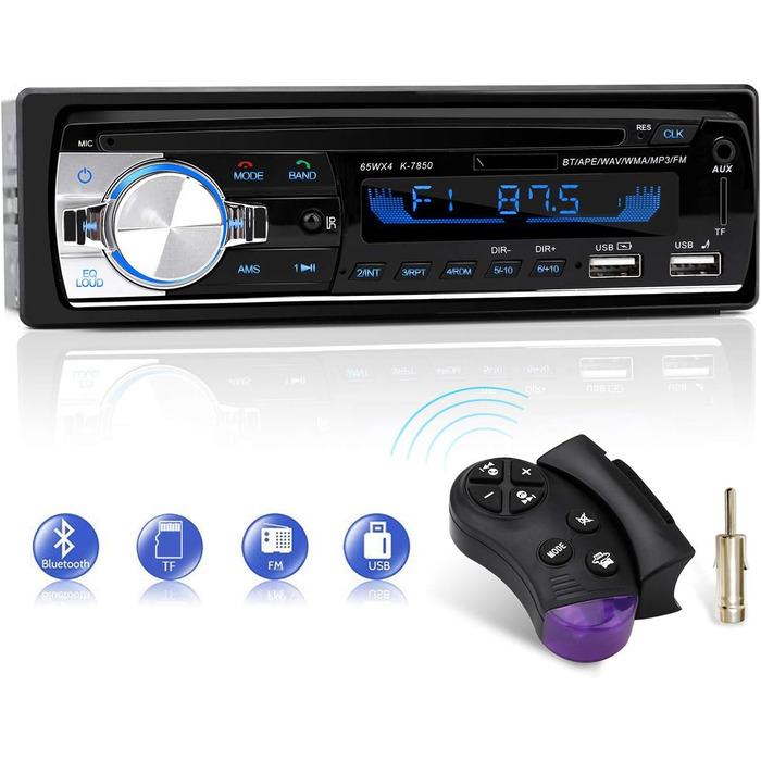 Автомагнітола з Bluetooth, бездротове підключення, для авто
