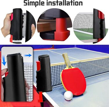 Знімне сітка для настільного тенісу, 190 см (макс), замінна сітка для настільного тенісу, портативна, для столу, офісу, їдальні. Комплект A