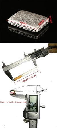 Високоякісне металеве тютюнотримач з нержавіючої сталі, срібного кольору, вміщує 16 сигарет (з фірмовою подарунковою коробкою)