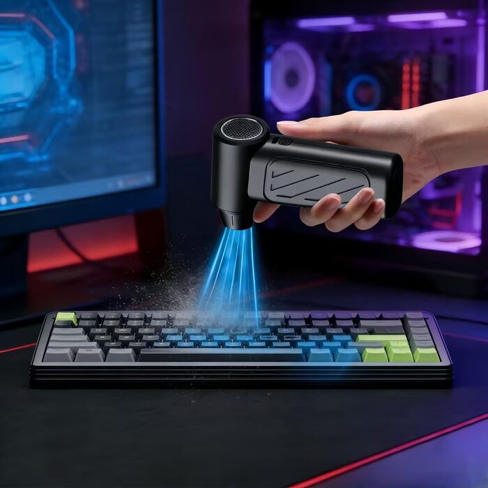 Електричний пилосос для прибирання повітрям, 180000 об/хв, акумулятор 8000mAh, 4 швидкості, для ПК, клавіатури, авто, вулиці (ABS-2)