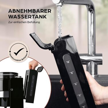 Кавомашина Barista Filterkaffeemaschine з регульованим млинком та термокружка | Функція підігріву, таймер 24 год та перманентний фільтр | Для 10 чашок кави | Кавомашина для зерен та меленої кави [Нержавіюча сталь] (8) Нержавіюча сталь (Pro Design) - Термо
