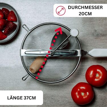 Westmark Canning Set S - Kitchen Strainer & Canning Funnel for Jam, Puree or Mash - 20cm Diameter - Particularly Easy to Clean (2-piece Set) 2-piece Set