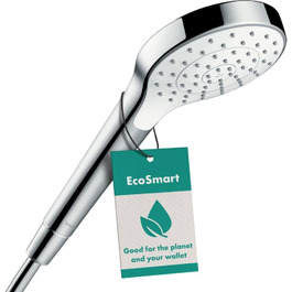 Душова лійка hansgrohe Croma Select S, 3 режими, антикальцій, 110 мм, біла/хром, економна 9 л/хв