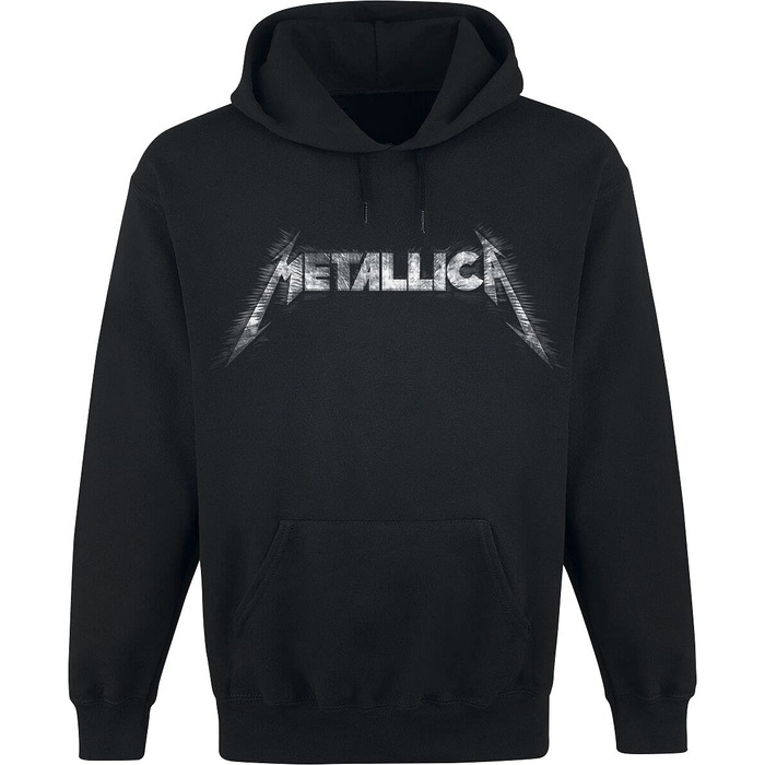 Чоловічий худі Metallica з принтом Spiked Logo, чорний, офіційний мерч гурту, розмір XL
