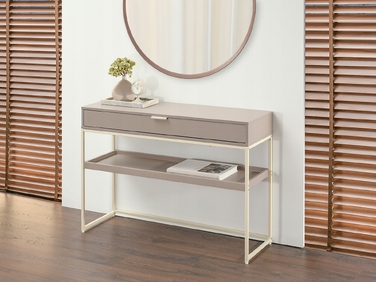 Консольний столик Mebel-Partner, колір крем (матовий бежевий), 110 x 76,5 x 35 см