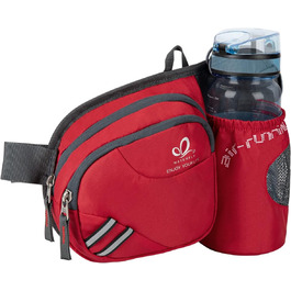 Спортивна поясна сумка WATERFLY з тримачем для пляшки, для жінок та чоловіків, червона
