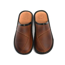 Чоловічі тапочки Hausschuhe Leder: зручні, теплі, ручні, з антиковзкою підошвою, розміри 41-47, колір коричневий