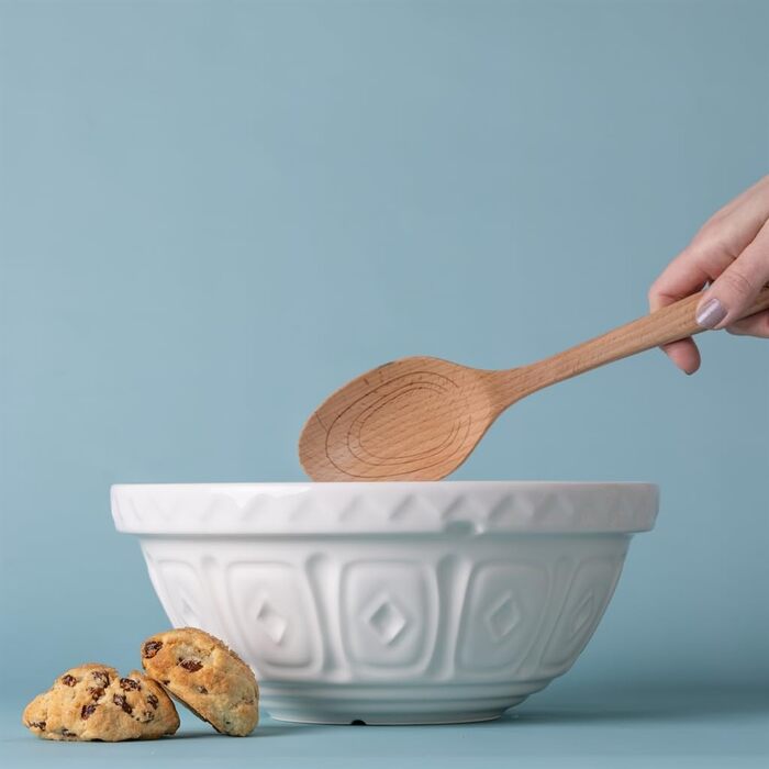 Mason Cash Stoneware Mixing Bowl 26 cm, Cream, 2.7 L, Dough Bowl for Bread Dough, Cake Dough or Pizza Dough, made of high-quality, chip-resistant stoneware, large dough bowl