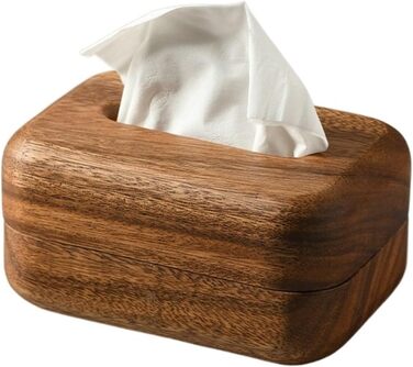 DIANXI Tissue Box Halter Walnut Bread Tissue Box, Solid Wood Living Room Desktop Paper Box, Solid Wood Napkin Box, Restaurant Tissue Box Tissue Dispenser Box