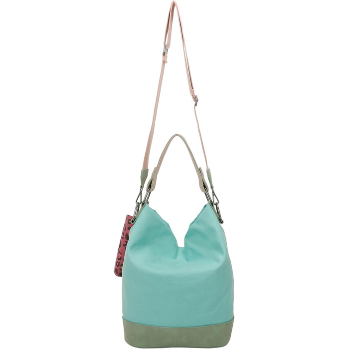 Сумка жіноча Fritzi Izzy Olga Canvas Hobo (бавовняний мікс) через плече, міська/пляжна, веганська, знімний футляр для окулярів, 37x27x17 см, кольори: чорний, рожевий, помаранчевий, зелений, синій, рожевий, фіолетовий, м'ятний, бежевий (Pooly)