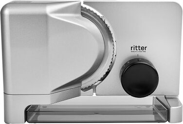 Електричний слайсер Ritter E 16 Duo Plus з металу, Made in Germany, срібний