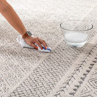 Surya Bahar Rug Bedroom, Living Room, Dining Room, Hallway - Modern Boho Geometric Pattern - Soft Scandinavian Living Room Rug Oriental - Carpet 160x220cm Large Beige Beige and Anthracite 160 x 220 cm (Rectangular)