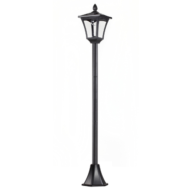 Outsunny Solar Garden Lantern Pathway Light with LED 40 Lumens Black 18 x 18 x 160cm | Aosom