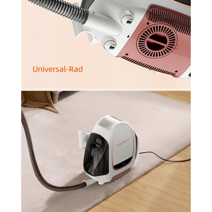 UWANT Теперішній пилосос для миття килимів, для диванів, килимів, м'яких меблів, мокрий/сухий пилосос з потужною потужністю всмоктування 12000Pa, 60dB, B100-s