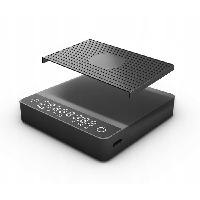 Ваги для кави еспресо з таймером, точність 0.1 г, USB-C, кухонні ювелірні ваги до 2 кг