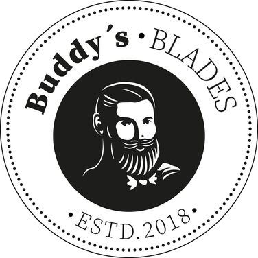 Buddy's Blades - Pizza Cutter Set, 4-Piece Set, Pizza Knife Set, Knife Set, Wavy Edge, Gift Box, Blade Length 11 cm, 23 cm Length, Stainless Steel