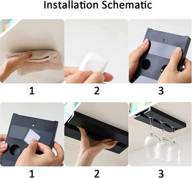 Тримачі для келихів вина TTBDDM (2 шт.), органайзер для келихів, пластикові тримачі для винних келихів для дому, бару, кухні, ресторану (білий)