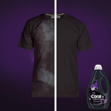 Рідкий пральний засіб Coral Black Velvet для чорного одягу, 1.15 л, упаковка 6 шт