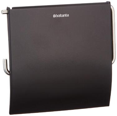 Тримач для туалетного паперу Brabantia Matt Black, настінний, матовий чорний, 30 x 20 x 10 см