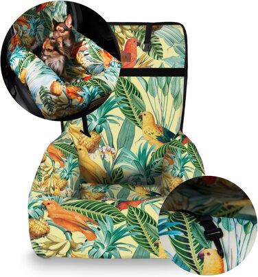 Крісло-ліжко для собак у машину Petsen з іменем, корзина для собак маленьких порід, автоліжко для собак, автокорзина для собак, ліжко для собак (також підходить для птахів)