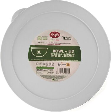 Набір салатниць з кришкою 2 шт. SNIPS | 3 та 5 літрів | Італія, без BPA