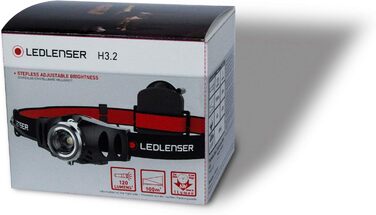 Ліхтар налобний Ledlenser H3.2, LED, фокусування, 120 лм, диммер, дальність 100 м, 3xAAA, батарейки в комплекті
