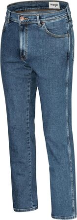 Джинси чоловічі Wrangler Texas Regular Fit Authentic Straight, еластичні, Stonewash, з ременем (36W/36L, коричневий)