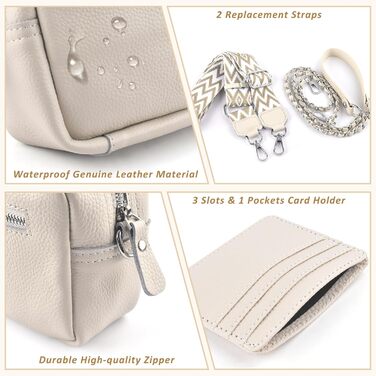 Сумка жіноча BROTOU через плече зі шкіри, чорна крос-боді з широким ременем та відділеннями для карт